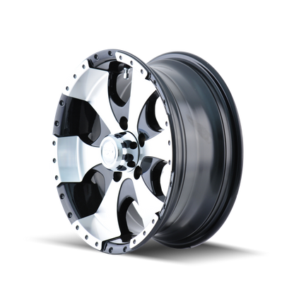 ION Wheels ION Type 136 15x6 / 5x114.3 BP / 0mm Offset / 83.82mm Hub Black/Machined Wheel