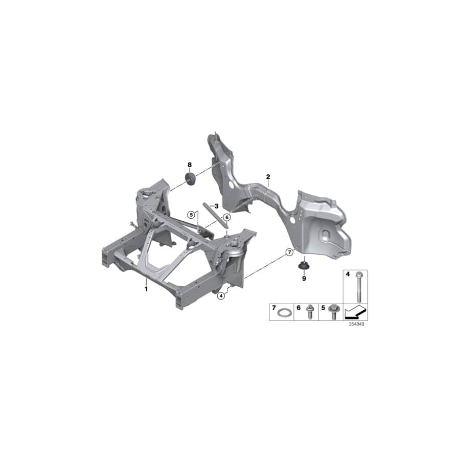 Genuine BMW 39106860634 I15 Seal, Cross Brace, Rear Upper (Inc. i8)