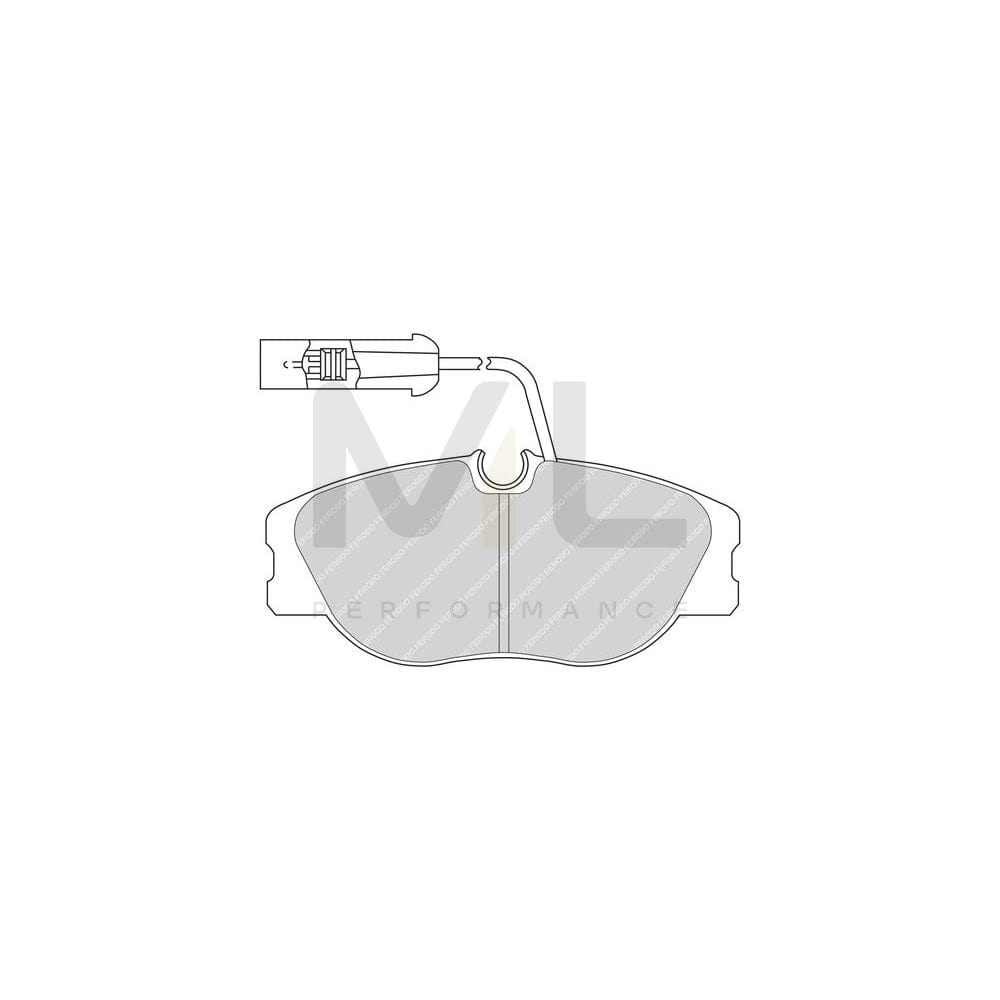 Ferodo Premier FDB650 Brake Pad Set Incl. Wear Warning Contact