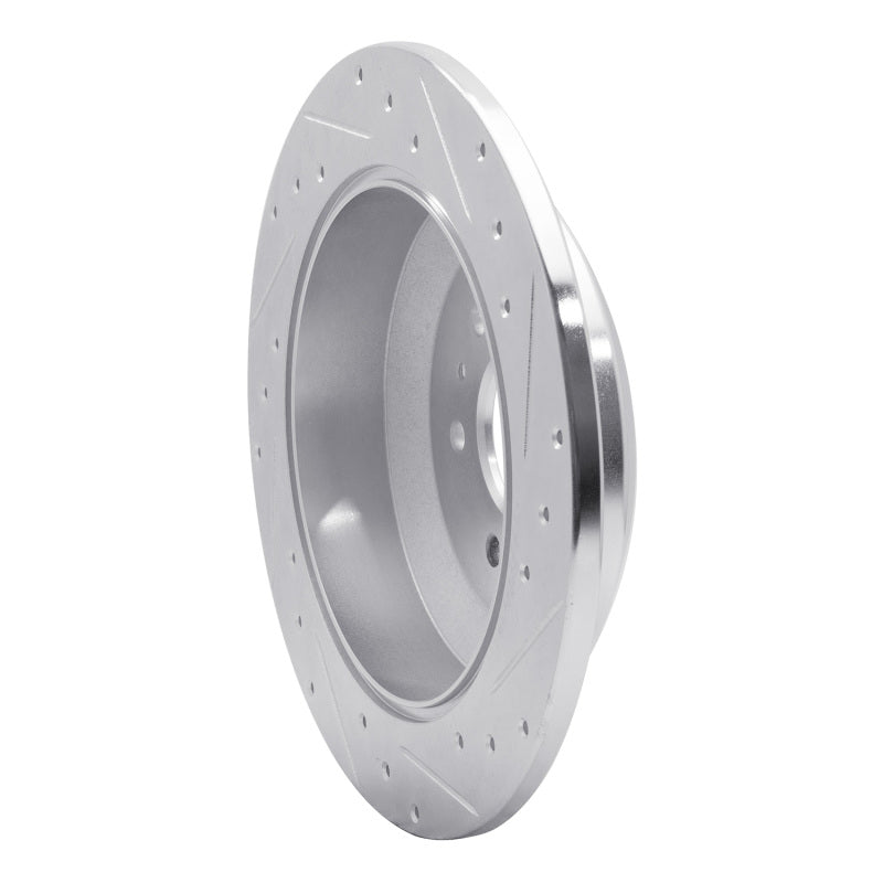 R1 Concepts R1 09-10 Kia BORREGO Rear Left Drilled & Slotted Silver Brake Rotor