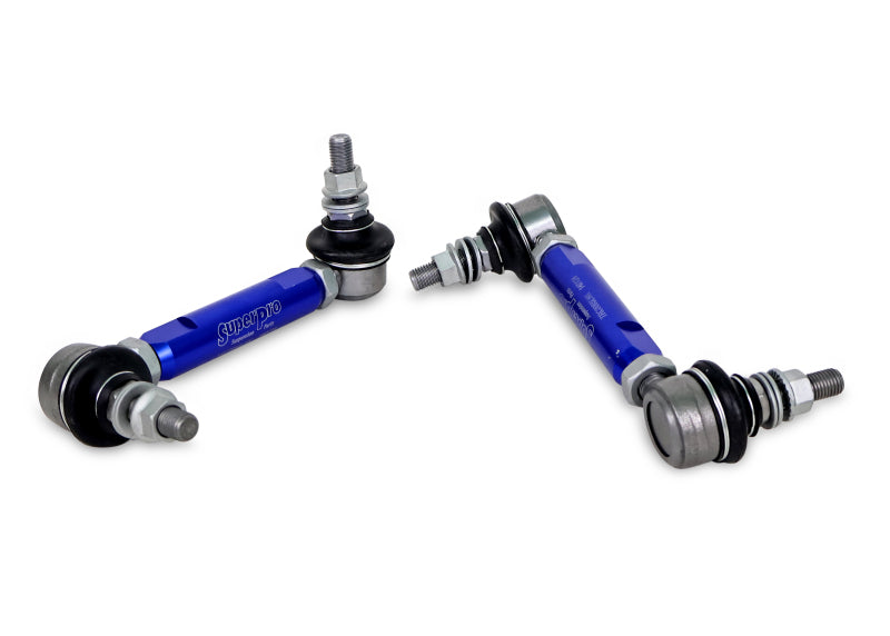 SuperPro 2014 Mazda 3 i SV Rear HD Adjustable End Link Set (10mm Studs 140mm-185mm Length)
