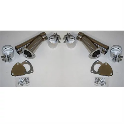 Granatelli Motor Sports Granatelli 2.5in Stainless Steel Manual Dual Exhaust Cutout Kit w/Slip Fit Band Clamp