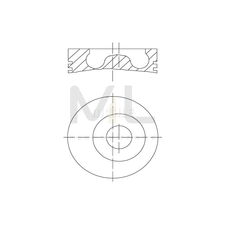 MAHLE ORIGINAL 015 05 03 Piston for FORD FOCUS 83,5 mm, with piston ring carrier, without cooling duct | ML Performance Car Parts