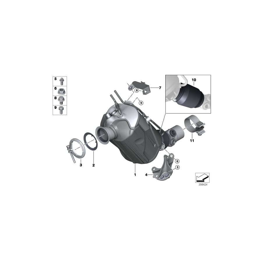 Genuine BMW 18308570944 F15 At-Diesel Particulate Filter EU5 (Inc. X5)