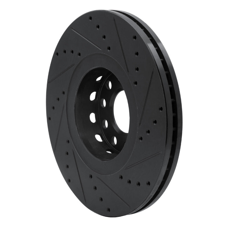 R1 Concepts R1 02-05 Volkswagen Passat (USA/Canada) Front Left Drilled & Slotted Black Brake Rotor