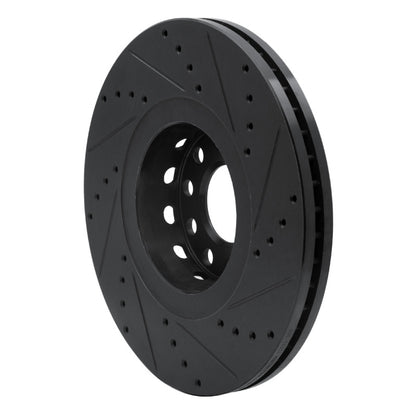 R1 Concepts R1 02-05 Volkswagen Passat (USA/Canada) Front Left Drilled & Slotted Black Brake Rotor