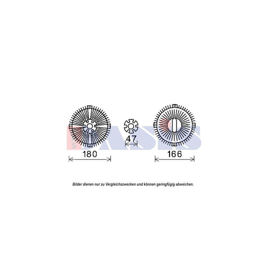 AKS Dasis 128166N Fan Clutch Suitable for Mercedes-Benz T2