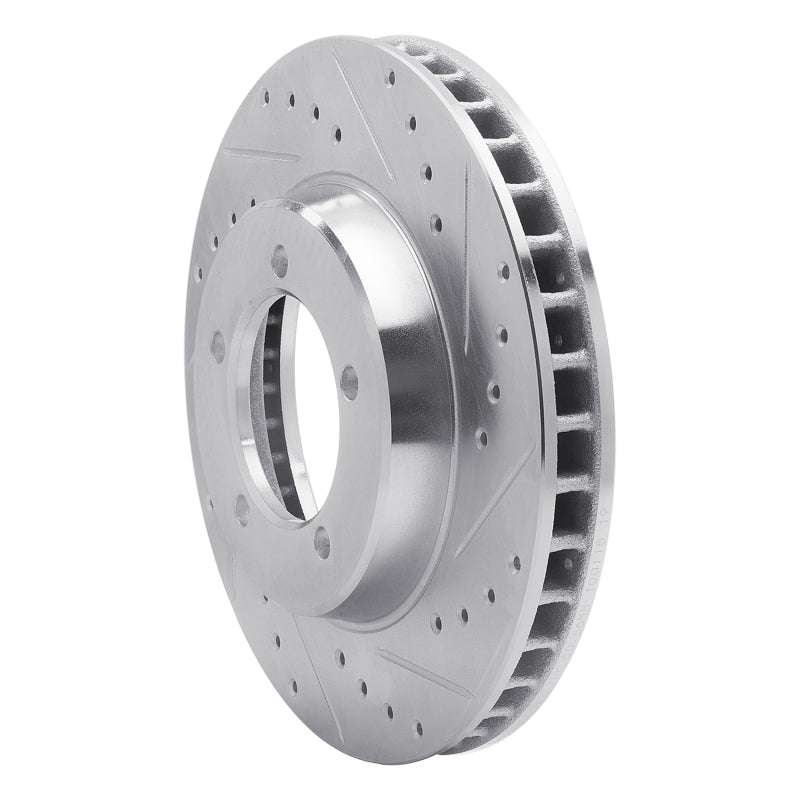 R1 Concepts R1 67-70 Chevrolet Impala Front Right Drilled & Slotted Silver Brake Rotor