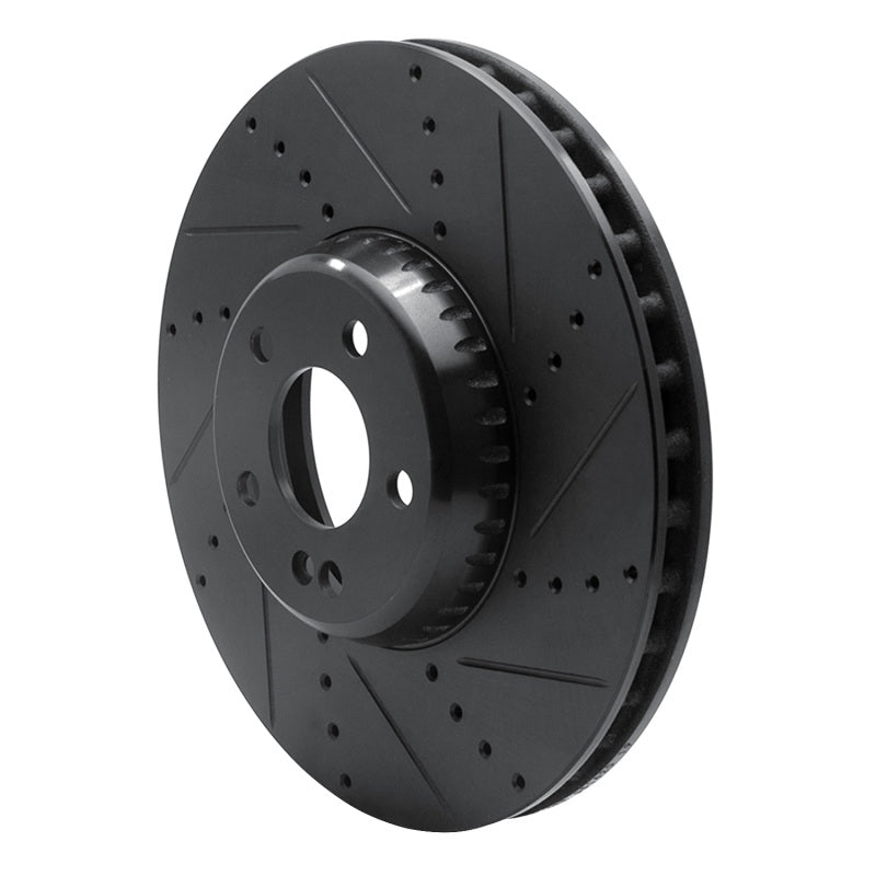 R1 Concepts R1 15-23 Mercedes-Benz C300 Sedan Front Right Drilled & Slotted Black Brake Rotor