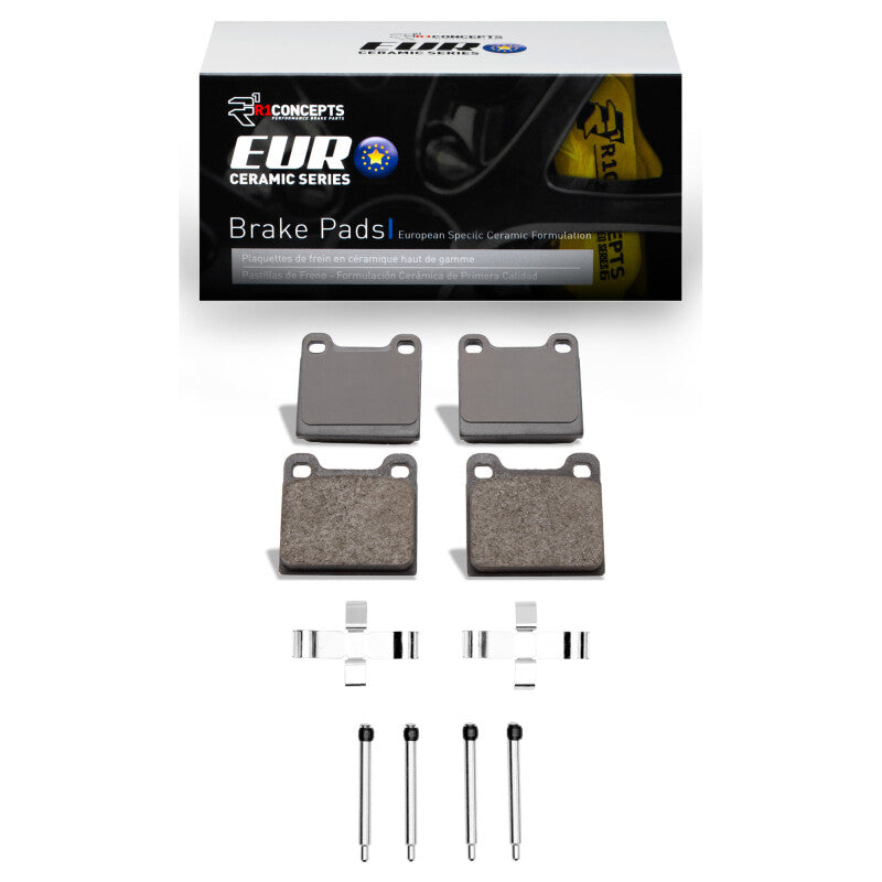R1 Concepts R1 63-65 Porsche 356 Front Euro Ceramic Pads & Hardware Kit