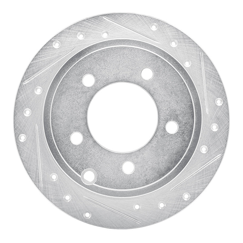 R1 Concepts R1 07-17 Chrysler 200 Rear Right Drilled & Slotted Silver Brake Rotor