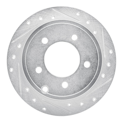R1 Concepts R1 07-17 Chrysler 200 Rear Right Drilled & Slotted Silver Brake Rotor