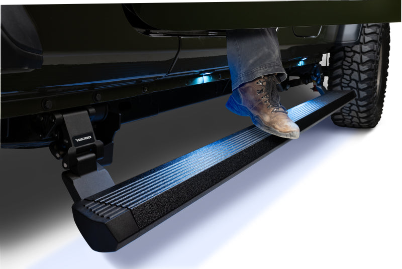 Go Rhino RealTruck 20-24 Jeep Gladiator CC 4dr VoltStep Electric Running Board Kit - Bedliner Coating