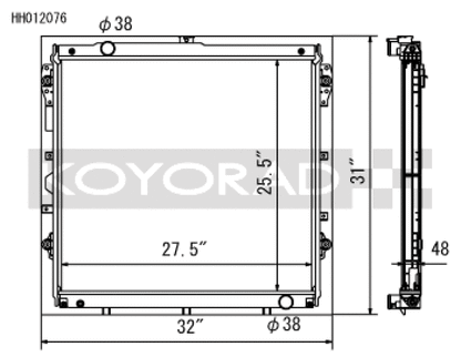 Koyo Toyota 10-13 Tundra 4.6L/07-13 Tundra 5.7L V8 (AT) Racing Radiator *Requires SK-C13*