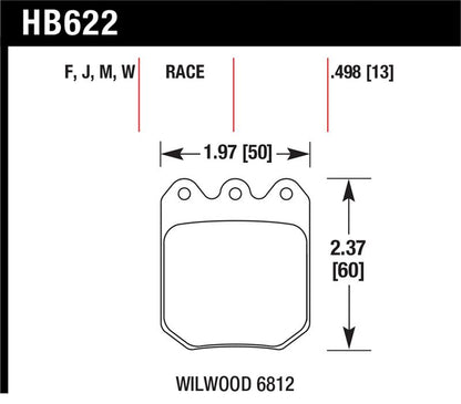 Hawk Performance Hawk Wilwood DLS 6812 DTC-30 Brake Pads