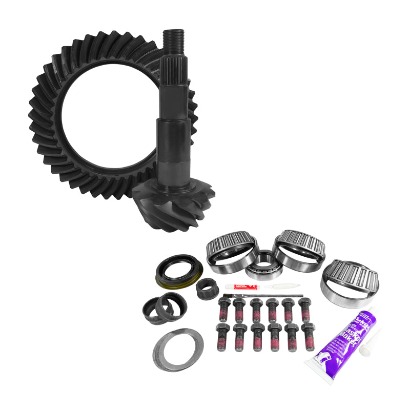 Yukon Gear & Axle Yukon Gear 11.5in AAM 4.56 Rear Ring & Pinion Install Kit 4.125in OD Pinion Bearing