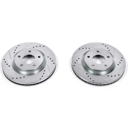 PowerStop Power Stop 08-13 Nissan Rogue Front Evolution Drilled & Slotted Rotors - Pair