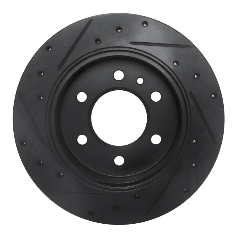 R1 Concepts R1 19-25 Freightliner SprintER 1500 Rear Right Drilled & Slotted Black Brake Rotor