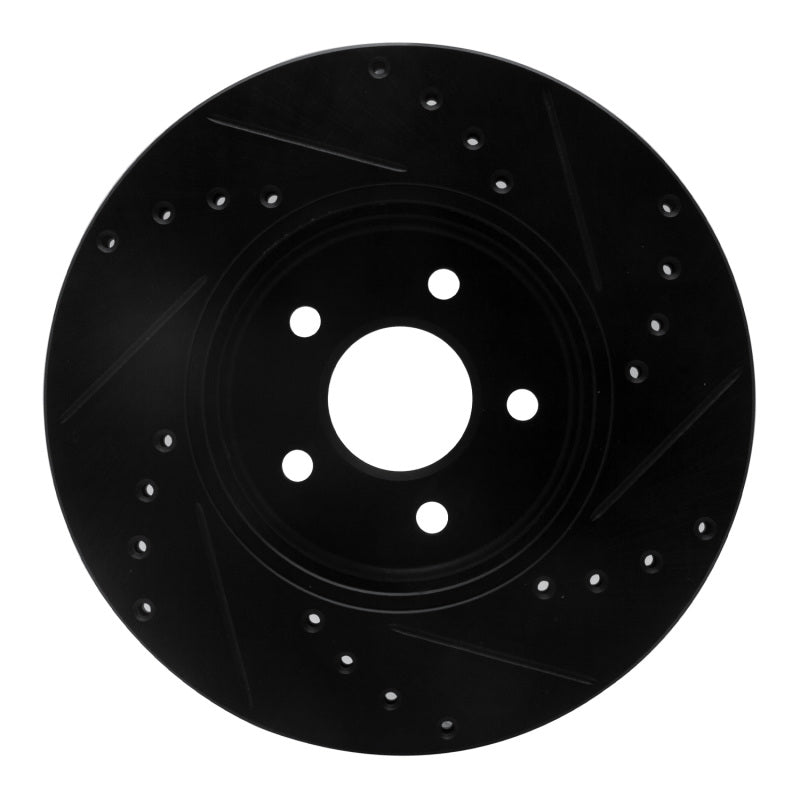R1 Concepts R1 01-08 Ford Mondeo (Mexico) Front Left Drilled & Slotted Black Brake Rotor