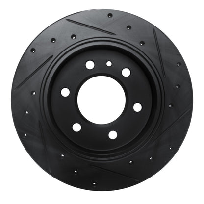 R1 Concepts R1 19-25 Freightliner SprintER 1500 Rear Left Drilled & Slotted Black Brake Rotor