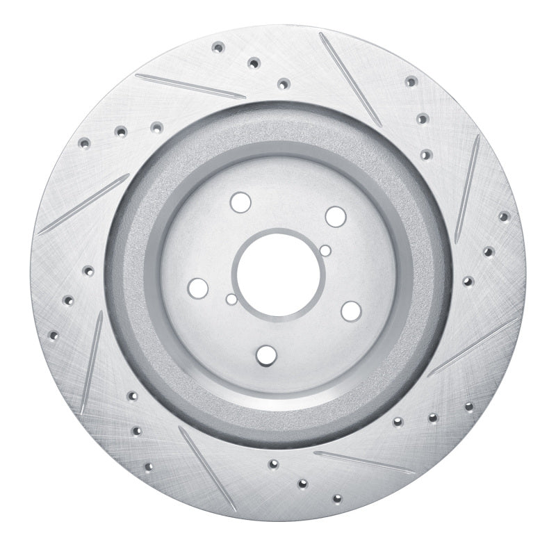 R1 Concepts R1 19-25 Subaru ASCENT Rear Left Drilled & Slotted Silver Brake Rotor