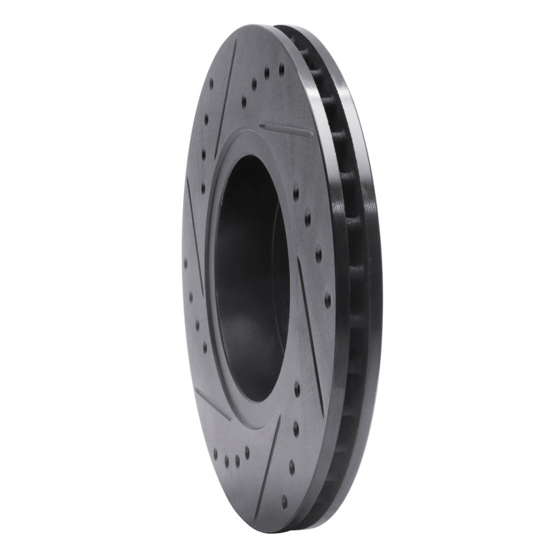 R1 Concepts R1 98-04 Ford Contour Front Right Drilled & Slotted Black Brake Rotor