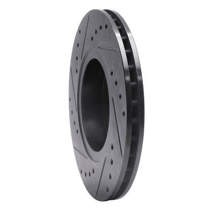 R1 Concepts R1 98-04 Ford Contour Front Right Drilled & Slotted Black Brake Rotor