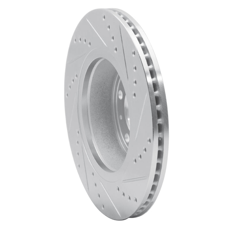 R1 Concepts R1 82-92 Volvo 780 Front Left Drilled & Slotted Silver Brake Rotor