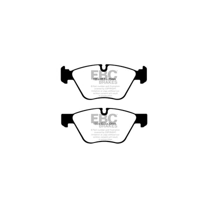 EBC PD12KF054 BMW E81 E87 Redstuff Front Brake Pad & GD Disc Kit - ATE Caliper 2 | ML Performance UK Car Parts