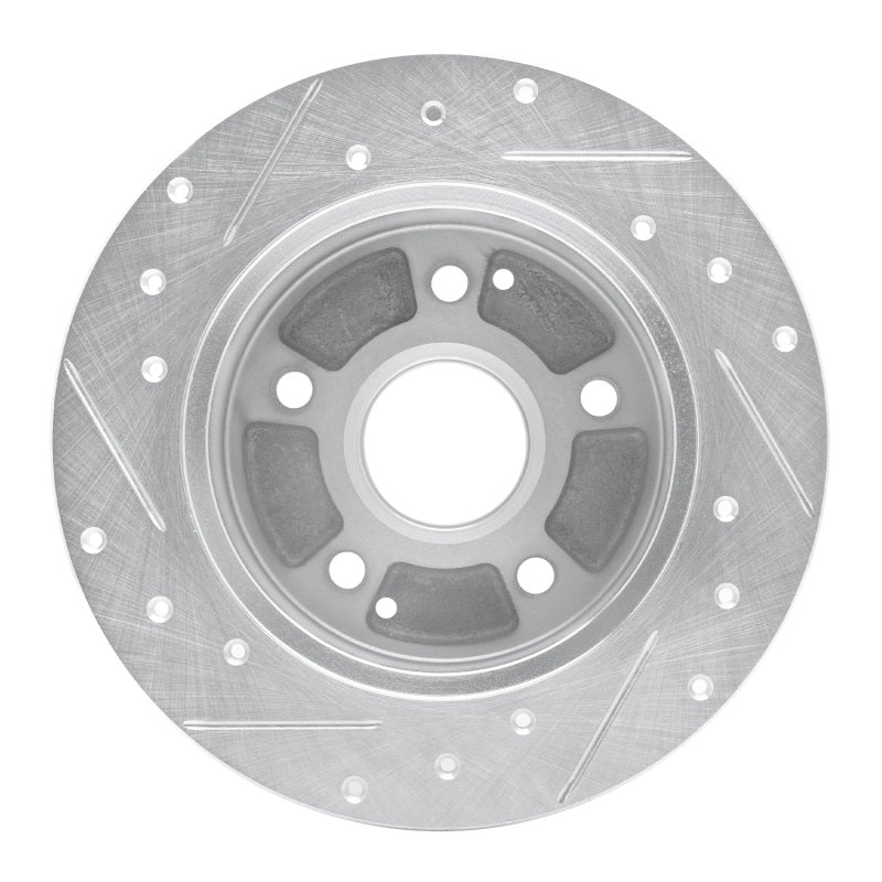 R1 Concepts R1 96-98 Acura TL Rear Right Drilled & Slotted Silver Brake Rotor