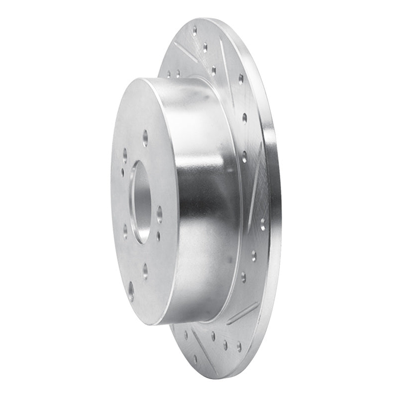 R1 Concepts R1 04-11 Mitsubishi Grandis (Mexico) Rear Right Drilled & Slotted Silver Brake Rotor