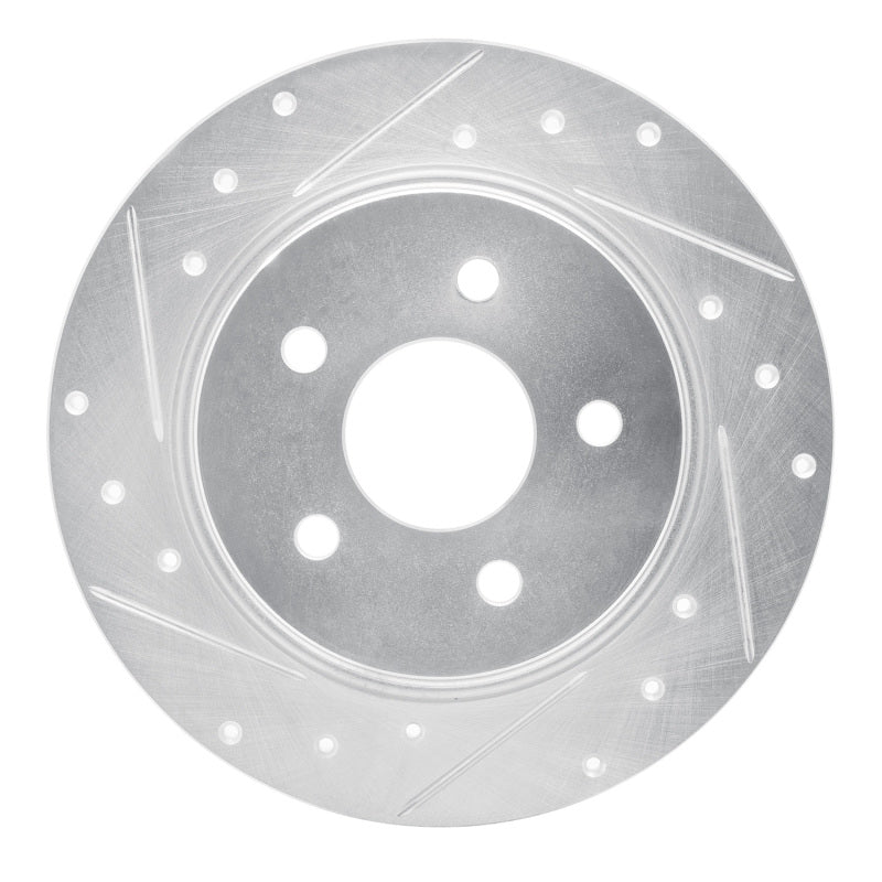 R1 Concepts R1 13-18 Ford Escape Rear Left Drilled & Slotted Silver Brake Rotor