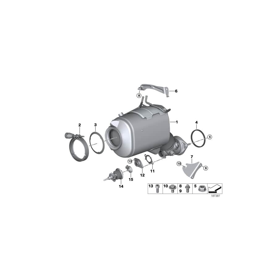 Genuine BMW 18308512290 E90 At-Diesel Particulate Filter (Inc. 335d)
