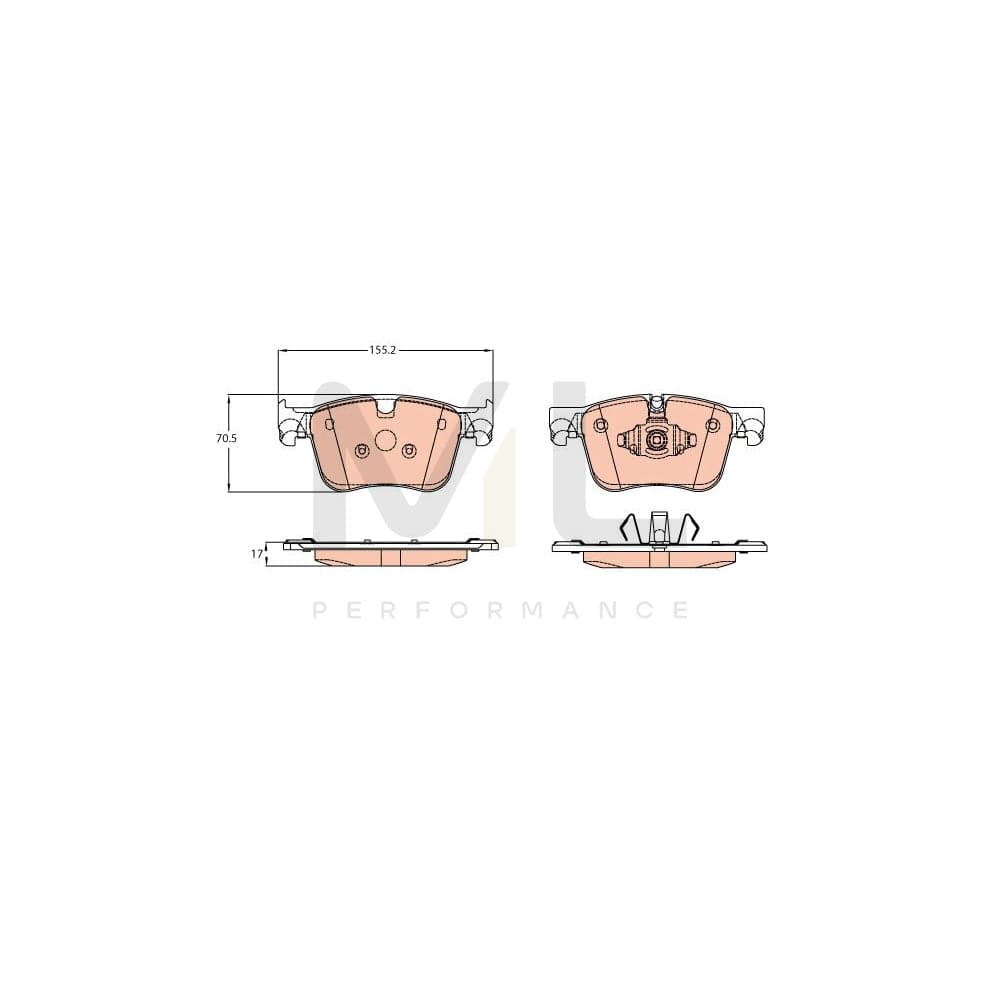 TRW Gdb2193 Brake Pad Set Prepared For Wear Indicator