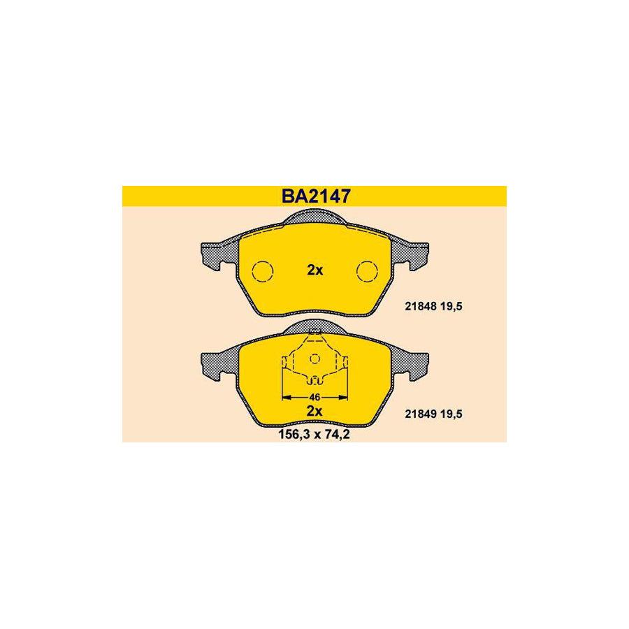 Barum Ba2147 Brake Pad Set
