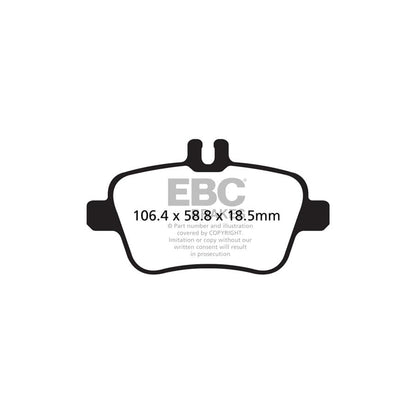 EBC PD01KR483 Mercedes-Benz W176 W246 Greenstuff Rear Brake Pad & Plain Disc Kit 2 | ML Performance UK Car Parts