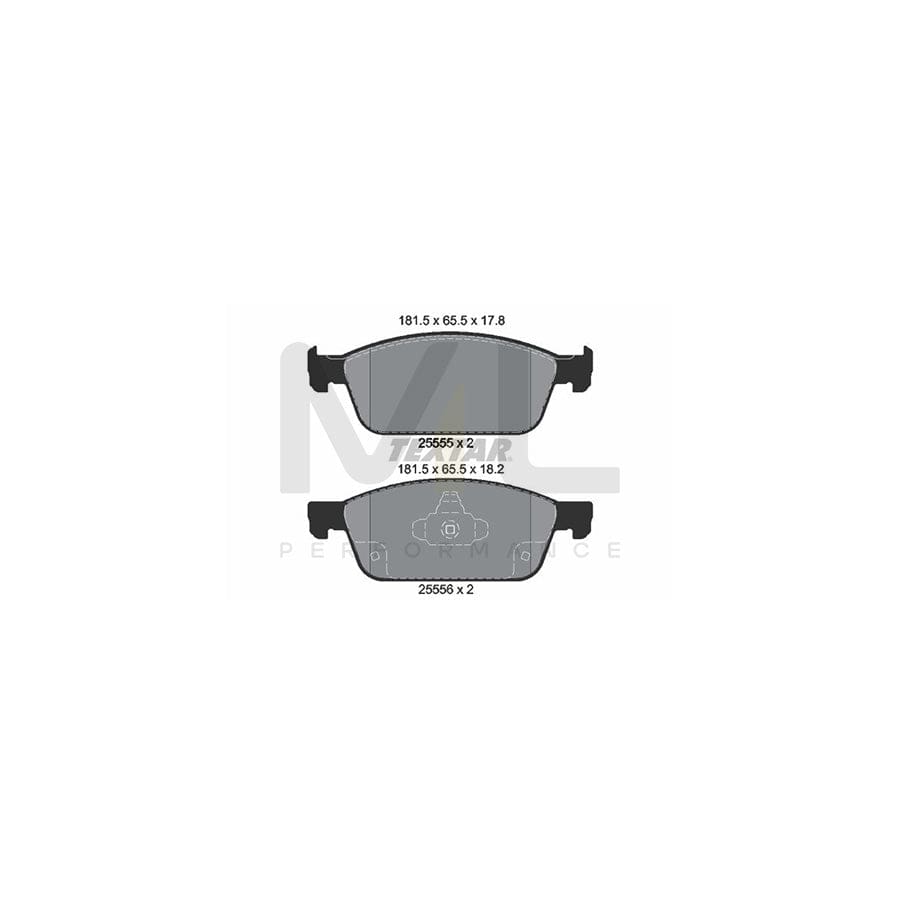 TEXTAR 2555501 Brake pad set not prepared for wear indicator