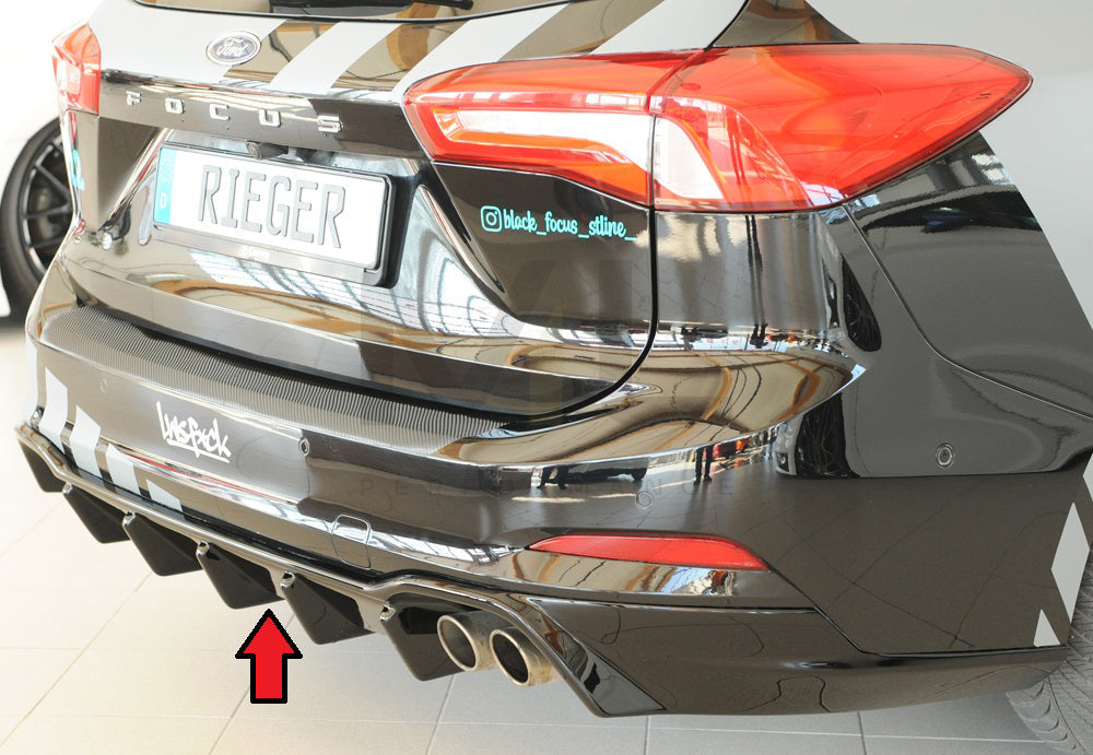 Rieger 00088236 Ford DEH Focus 4 Rear Diffuser (Inc. Focus 4 ST) 9 | ML Performance UK Car Parts