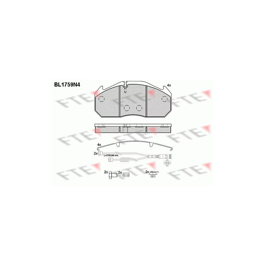 FTE Bl1759N4 Brake Pad Set