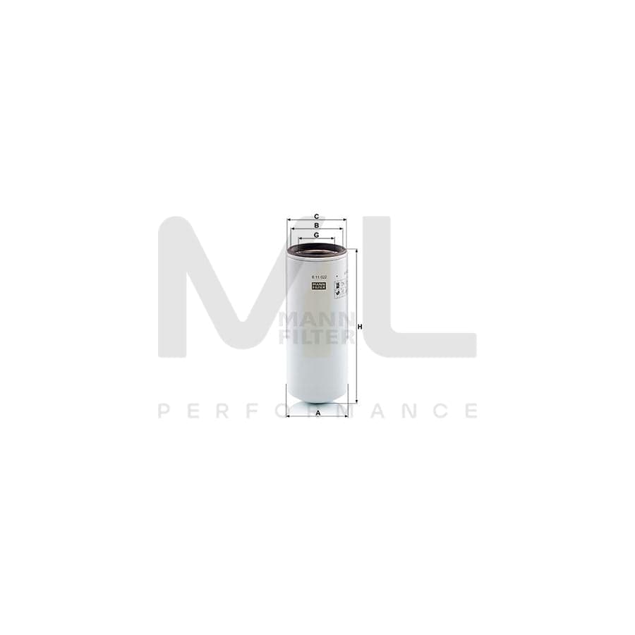 MANN-FILTER W 11 022 Oil Filter Spin-on Filter