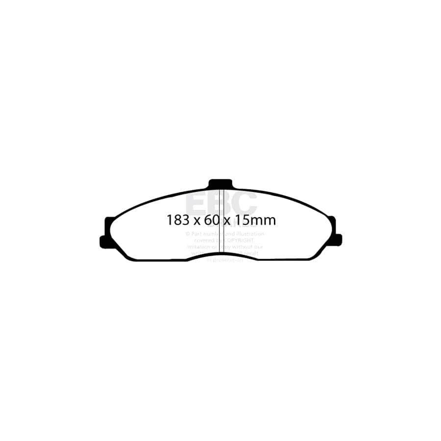 EBC PD03KF276 Cadillac Chevrolet Yellowstuff Front Brake Pad & Plain Disc Kit (Inc. XLR & Corvette C6) 2 | ML Performance UK Car Parts