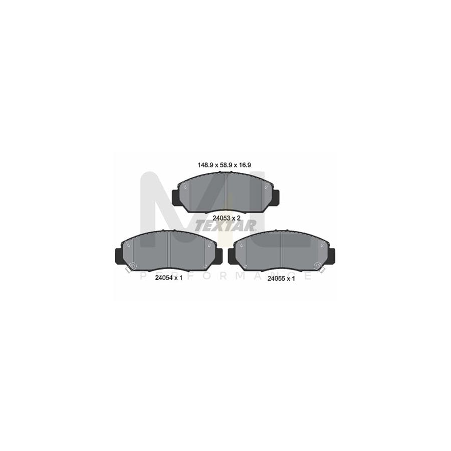 TEXTAR 2405301 Brake pad set with acoustic wear warning