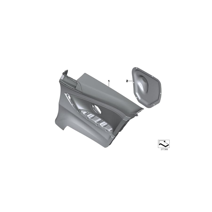 Genuine BMW 51438063646 F82 F82 Lateral Trim Panel Leather Rear Right SILVERSTONE (Inc. M4)