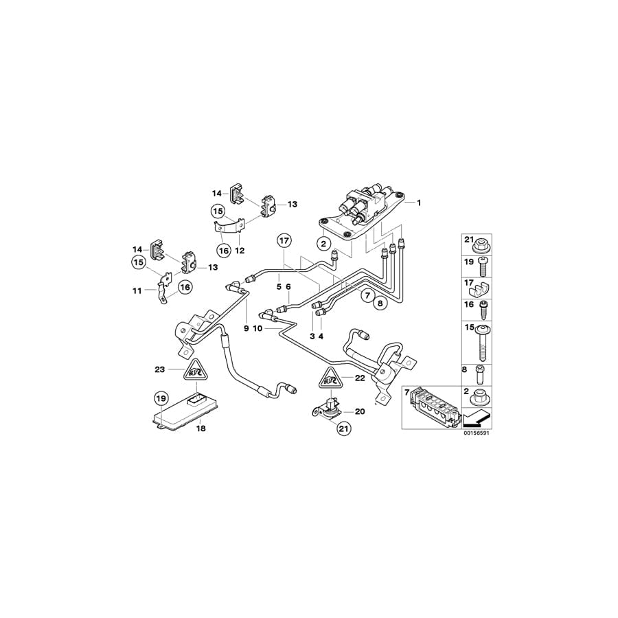 Genuine BMW 37206777778 F15 F16 Pipe Support (Inc. X5)