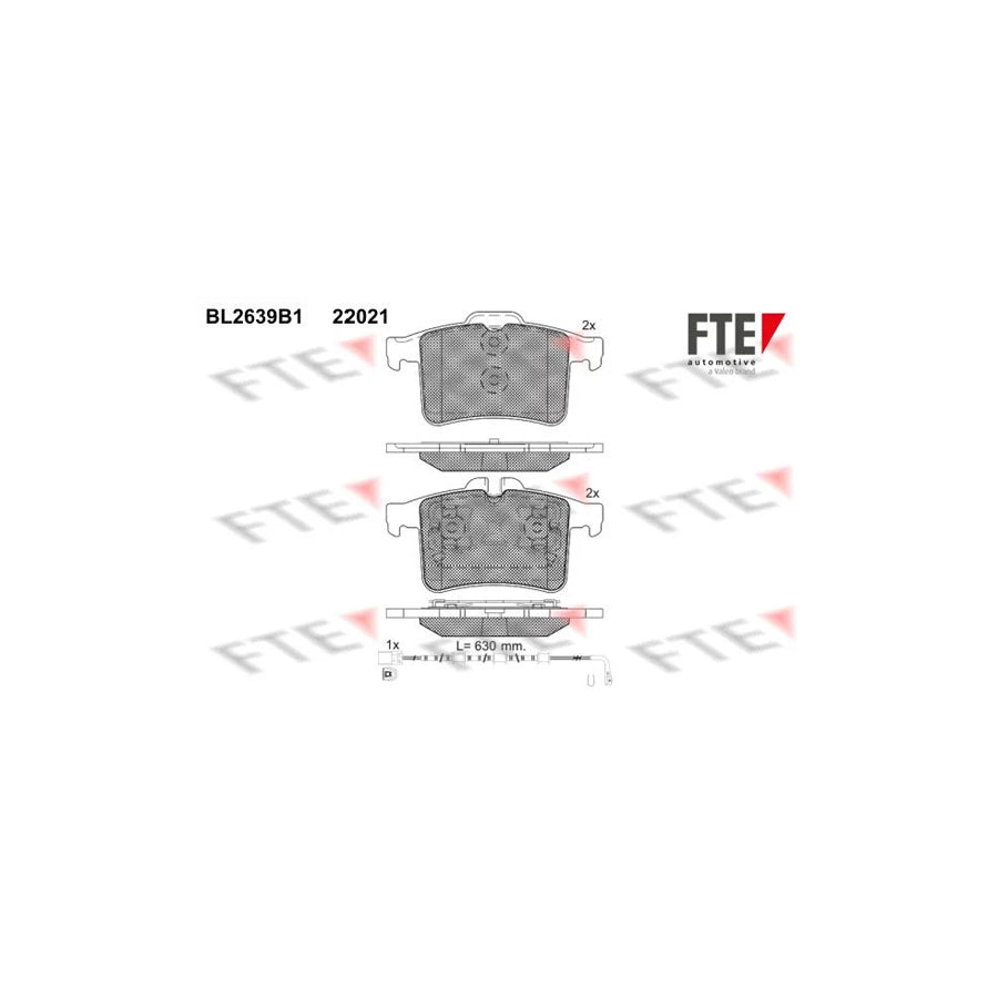FTE Bl2639B1 Brake Pad Set for Jaguar Xk