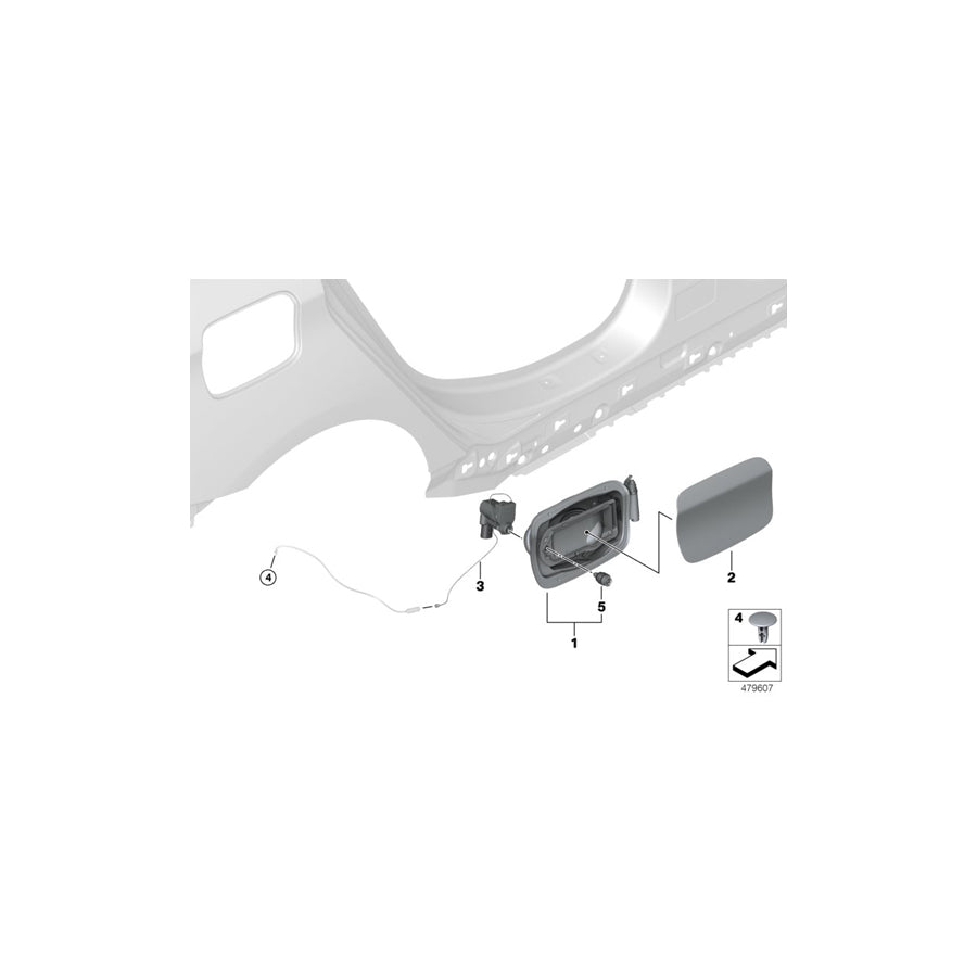 Genuine BMW 51177302255 F45 F45 Cover Pot (Inc. 225i, 216d & 216i)
