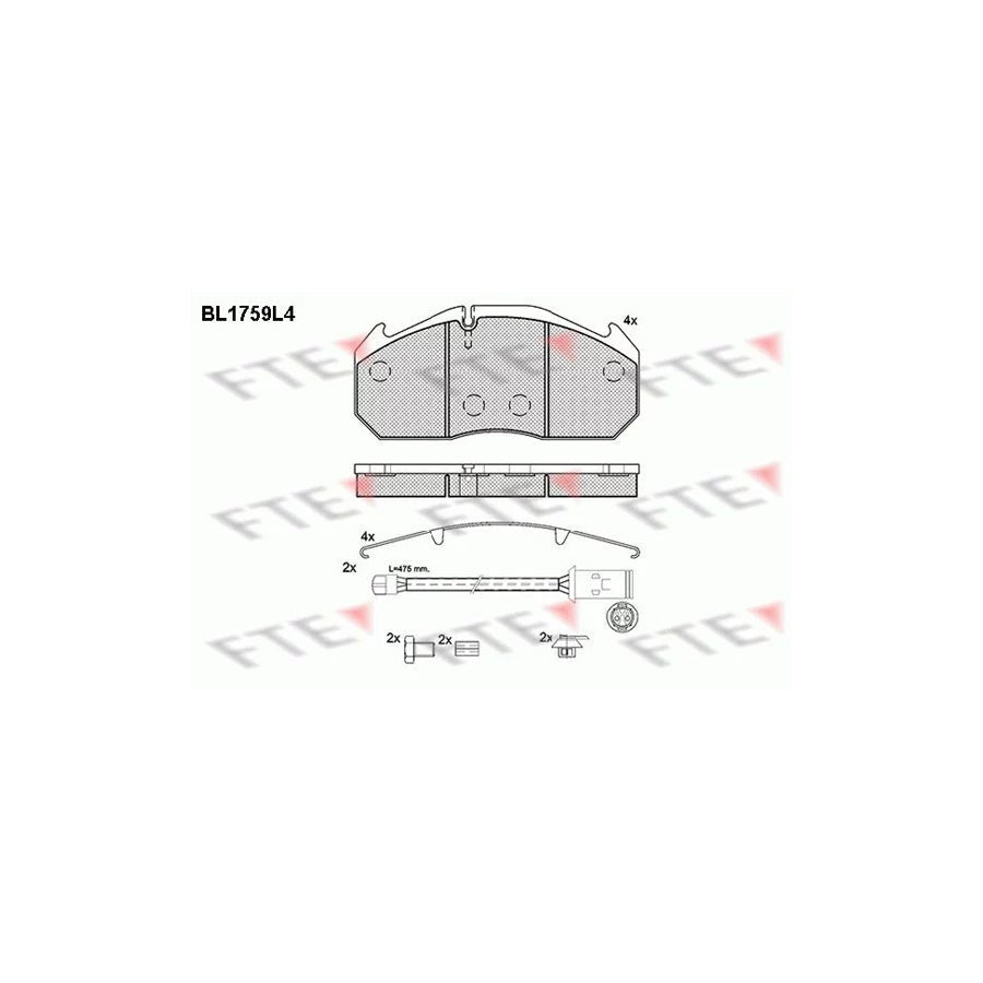 FTE Bl1759L4 Brake Pad Set