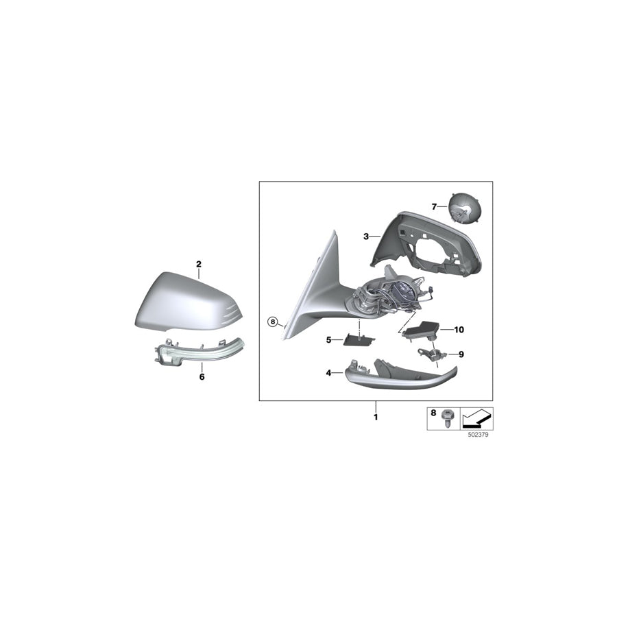 Genuine BMW 51169883907 F40 F44 Bracket Set, Light Module (Inc. 118i, 116d & 228iX)