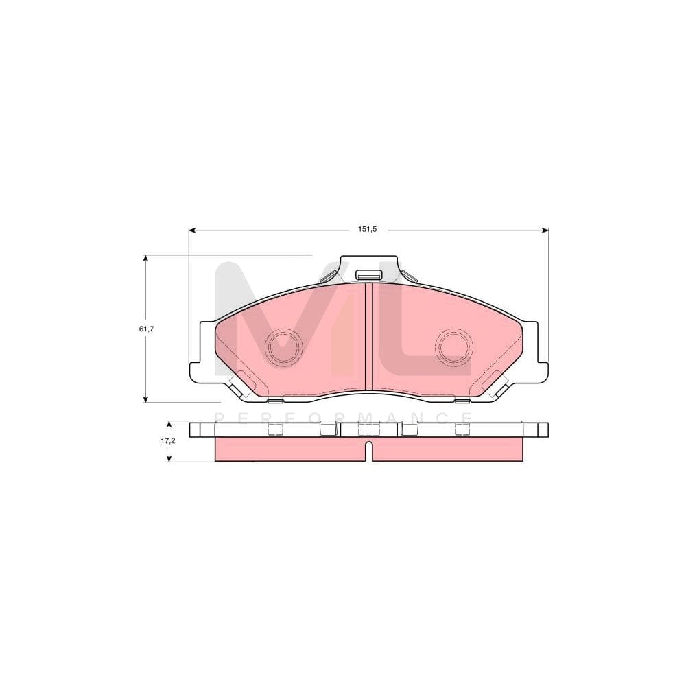 TRW Gdb3238 Brake Pad Set Incl. Wear Warning Contact
