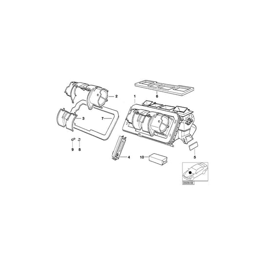 Genuine BMW 64118391910 E34 Blower Upper Part (Inc. 525ix, M5 & 540i)